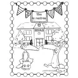 Coloriage Loup Auzou fait sa rentrée avec un ami Coloriage Loup Auzou fait sa rentrée avec un ami