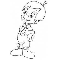 Coloriage Marcelino debout, mains sur les hanches