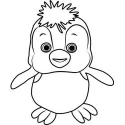 Coloriage Pingouin de Masha Et Michka debout