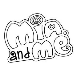 Coloriage Logo Mia et Moi en lettres rondes