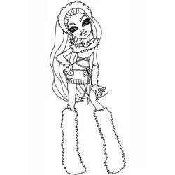 Coloriage Abbey Bominable en tenue d'hiver