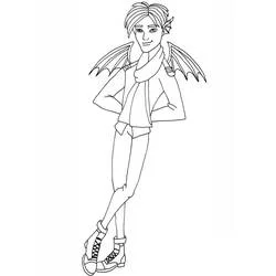 Coloriage Garrott DuRoque debout avec ses ailes de dragon