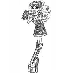 Coloriage Robecca Steam avec accessoire mécanique