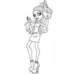 Coloriage Scarah Screams en tenue stylisée