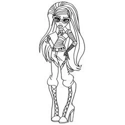 Coloriage Ghoulia Yelps debout les mains sur les hanches