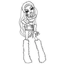 Coloriage Abbey Bominable en tenue à fourrure