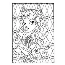 Coloriage Monster High fille aux longs cheveux bouclés