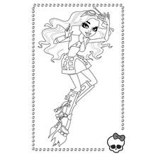 Coloriage Robecca Steam en pleine pose