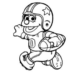 Coloriage Muppet bébé joueur de football américain