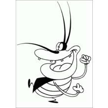 Coloriage Caffard marchant avec un grand sourire malicieux