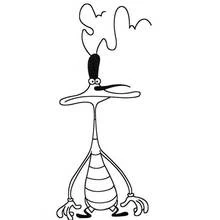 Coloriage Joey le cafard aux antennes bouclées