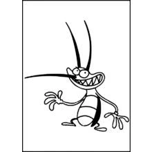 Coloriage Cafard souriant qui fait coucou