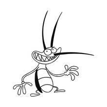 Coloriage Joey le cafard avec un sourire malicieux