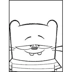 Coloriage Ollie en gros plan avec un air endormi