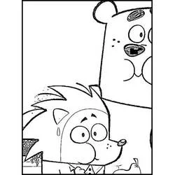 Coloriage Ollie et Moon en gros plan