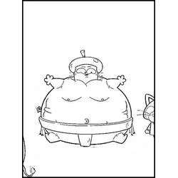 Coloriage Ollie et Moon personnage rond avec un béret