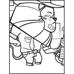 Coloriage Ollie déguisé en cowboy shérif
