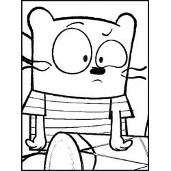 Coloriage Ollie avec une expression surprise