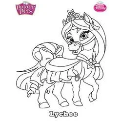 Coloriage Palace Pets Lychee la ponette à la tiare