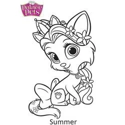 Coloriage Palace Pets Summer avec sa tiare