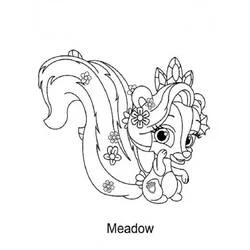 Coloriage Meadow la moufette de Palace Pets