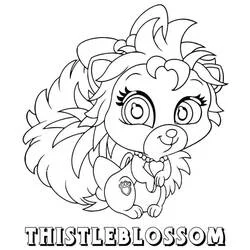 Coloriage Thistleblossom le chiot pelucheux des Palace Pets