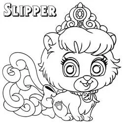 Coloriage Slipper des Palace Pets avec sa tiare