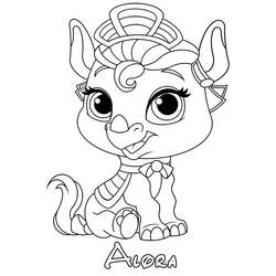 Coloriage Palace Pets Alora aux grands yeux et coiffe ornée