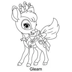 Coloriage Gleam la faonne des Palace Pets debout gracieusement