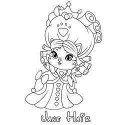 Coloriage Palace Pets chaton avec une perruque royale élaborée