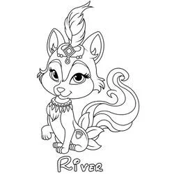 Coloriage Palace Pets River la renarde assise avec élégance