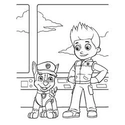 Coloriage Chase et Ryder de la Pat'Patrouille