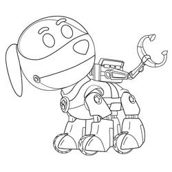 Coloriage Chien robot Pat'Patrouille avec bras mécanique Coloriage Chien robot Pat'Patrouille avec bras mécanique