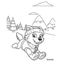 Coloriage Everest courant dans les montagnes enneigées Coloriage Everest courant dans les montagnes enneigées