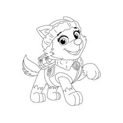 Coloriage Everest de Pat'Patrouille Coloriage Everest de Pat'Patrouille