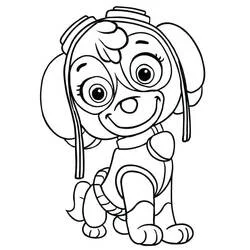 Coloriage Stella de la Pat'Patrouille avec son équipement