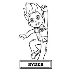 Coloriage Ryder qui sautille bras levé Coloriage Ryder qui sautille bras levé