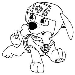 Coloriage Zuma de la Pat'Patrouille en action Coloriage Zuma de la Pat'Patrouille en action