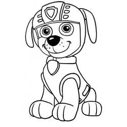 Coloriage Zuma assis avec son casque et son gilet de secours Coloriage Zuma assis avec son casque et son gilet de secours