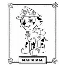 Coloriage Marshall le chien pompier