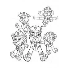 Illustration au trait Pat'Patrouille (Dessins animés et séries animées) #44349 prête à colorier