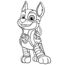 Coloriage Chase en tenue de super héros