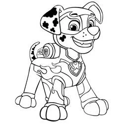 Coloriage Marcus debout en tenue de super patrouille