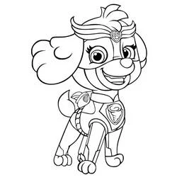 Coloriage Stella en tenue de super chiot