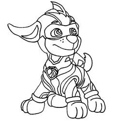 Coloriage Zuma en tenue de super héros