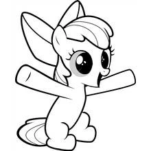 Coloriage Apple Bloom bras écartés