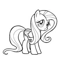 Coloriage Fluttershy en position debout