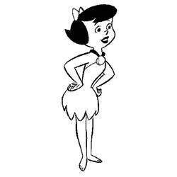 Coloriage Pierrafeu Wilma debout mains sur les hanches