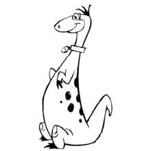 Coloriage Dino le dinosaure domestique assis