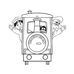 Coloriage Pierre le facteur et le train Greendale Rocket